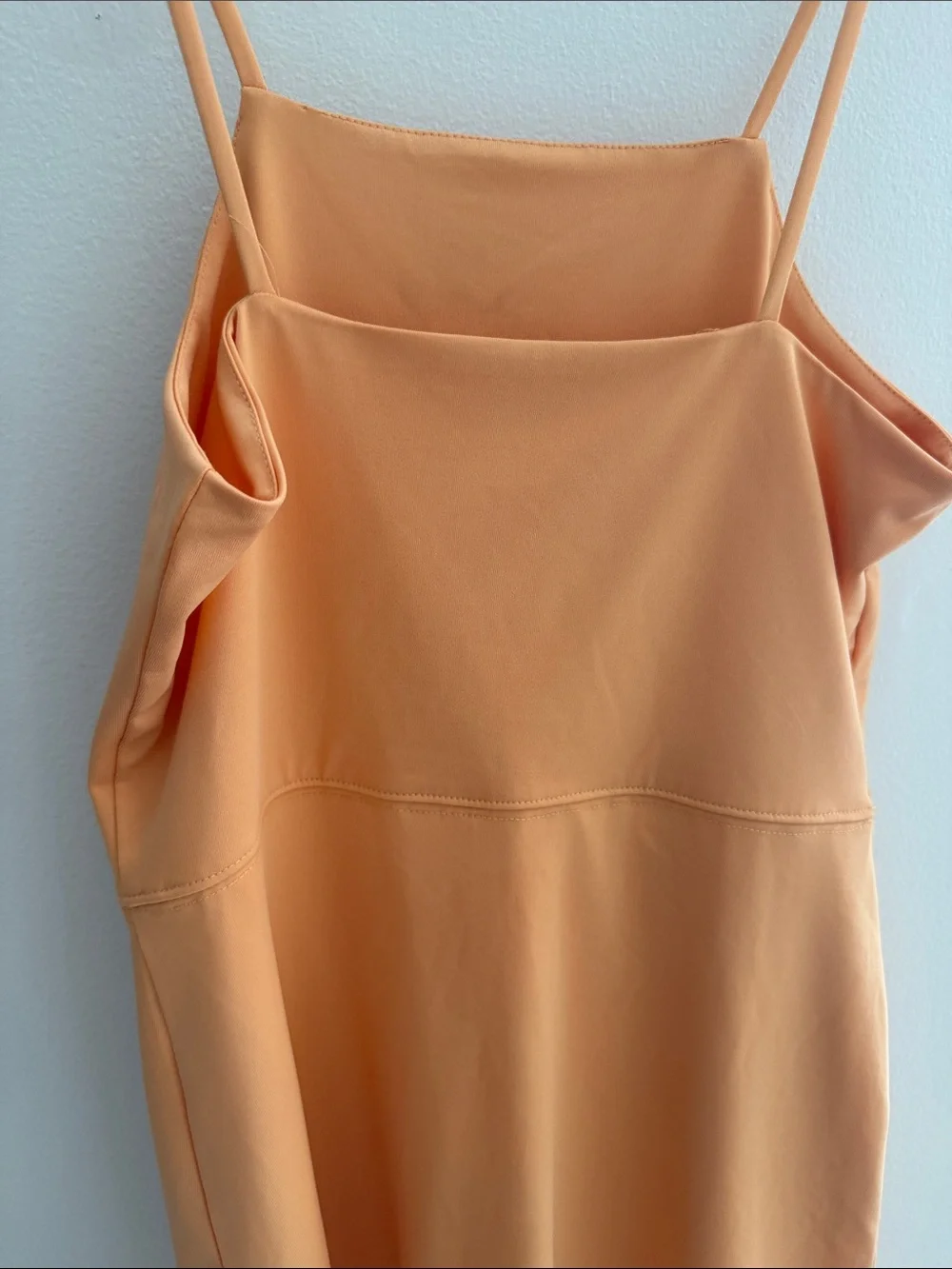 art class Orange Spaghetti-Strap Mini Dress